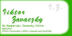 viktor zavaczky business card